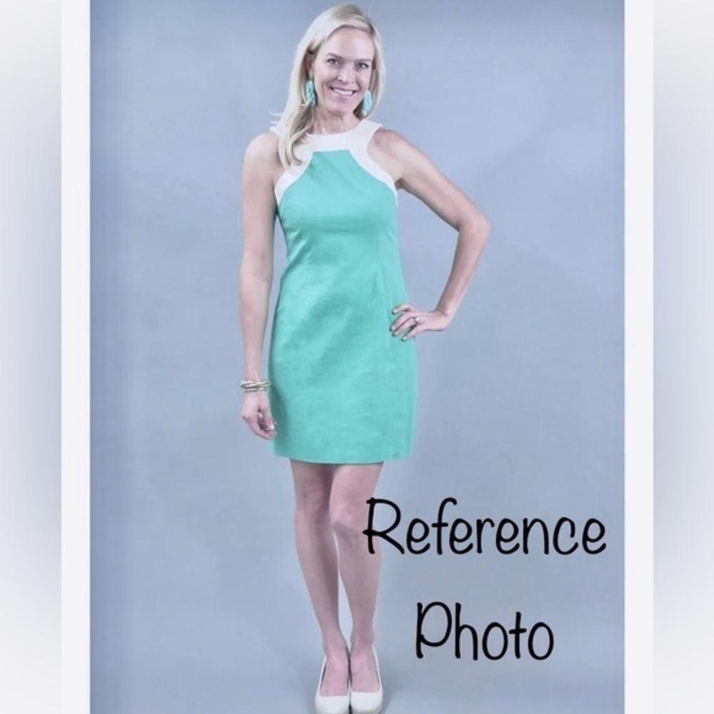 Izod Skyblue and White Colorblock Cotton Dress